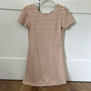 Volcom Cotton Mini Scoop Neck Stripe Dress Small (4-6)